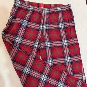 Cozy Red and White Plaid Pajama Pants